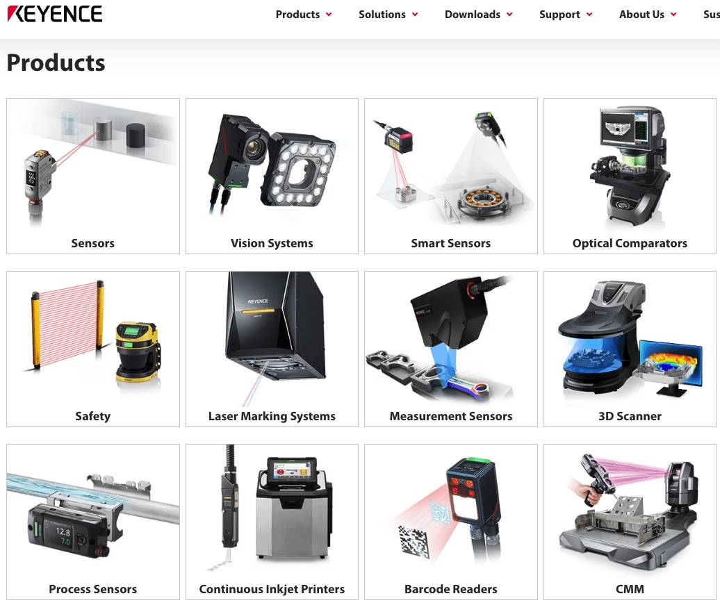 Keyence products showcase
